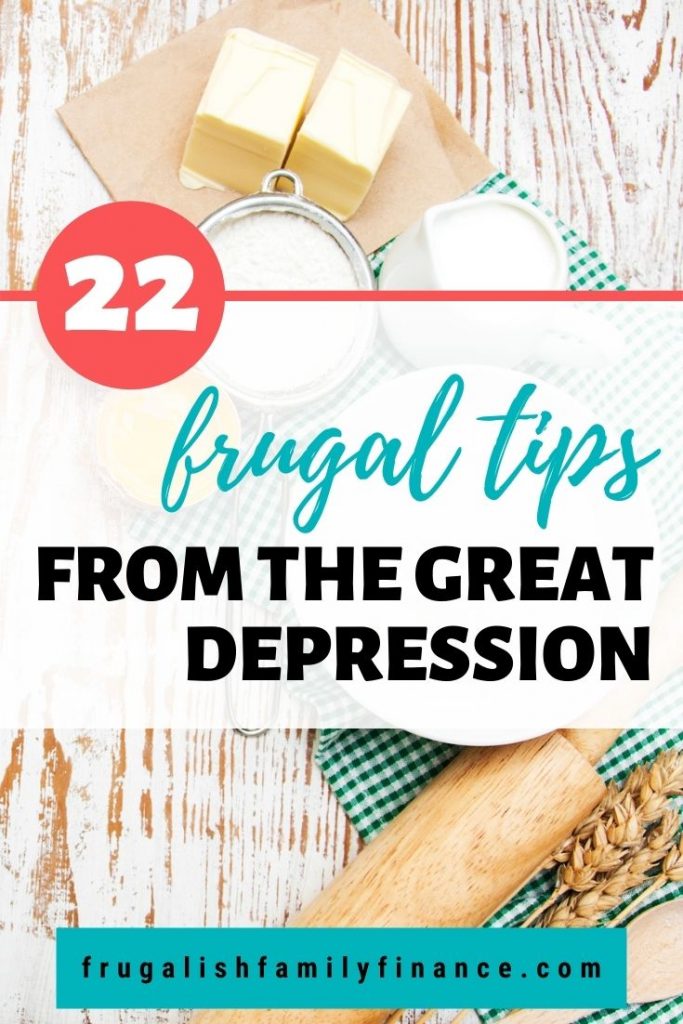 frugal living tips from the great depression